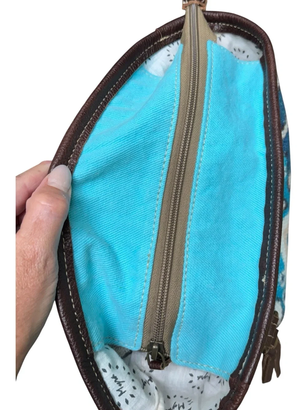 Myra Bag Western Spirited Canvas Leather Rug Adjustable Strap Crossbody